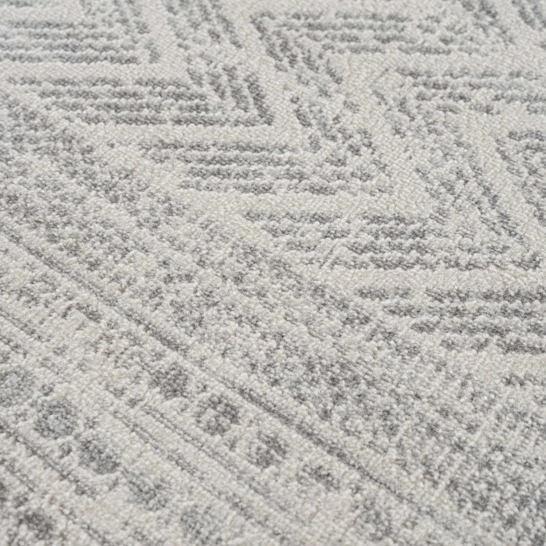 Tribal Look Beige and Charcoal Traditional Geometrical Design Rug - The Rug Decor