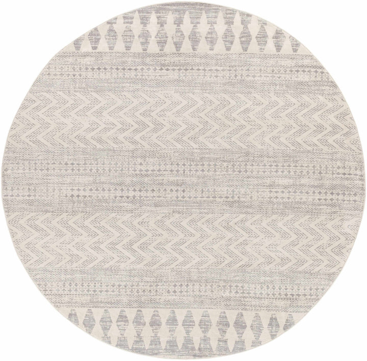 Tribal Look Beige and Charcoal Traditional Geometrical Design Rug - The Rug Decor