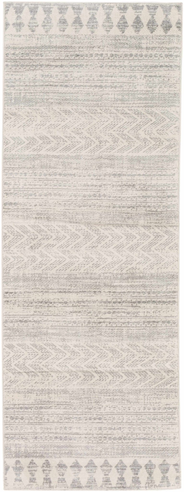 Tribal Look Beige and Charcoal Traditional Geometrical Design Rug - The Rug Decor