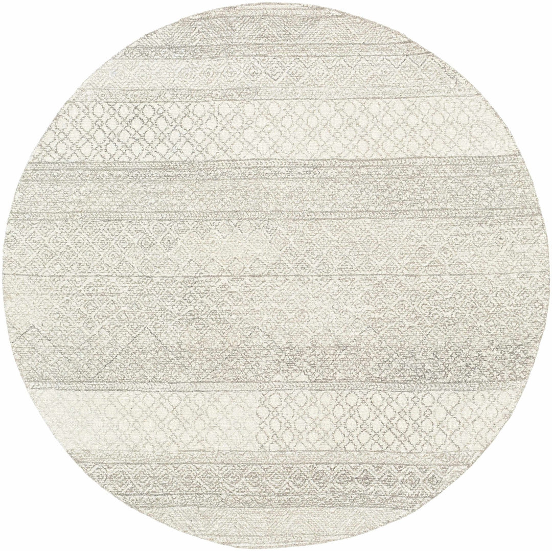 Tribal Look Ivory and Brown Geometrical Hand Tufted Wool Area Rug - The Rug Decor