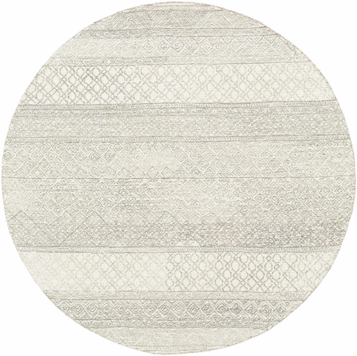 Tribal Look Ivory and Brown Geometrical Hand Tufted Wool Area Rug - The Rug Decor