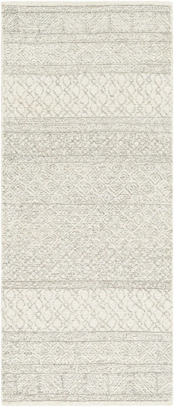 Tribal Look Ivory and Brown Geometrical Hand Tufted Wool Area Rug - The Rug Decor