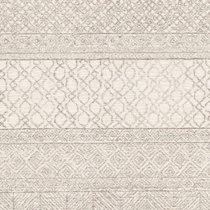 Tribal Look Ivory and Brown Geometrical Hand Tufted Wool Area Rug - The Rug Decor