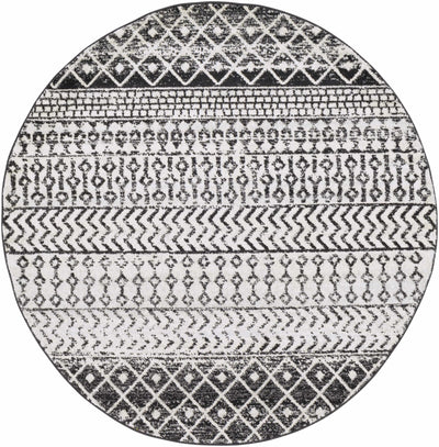 Tribal look Ivory and Charcoal Traditional Geometrical Design Rug - The Rug Decor