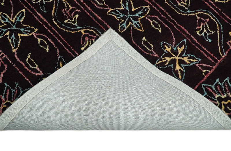 Vibrant 5x7 Hand Tufted Maroon and Gold Oriental Wool Area Rug | TRDMA36 - The Rug Decor