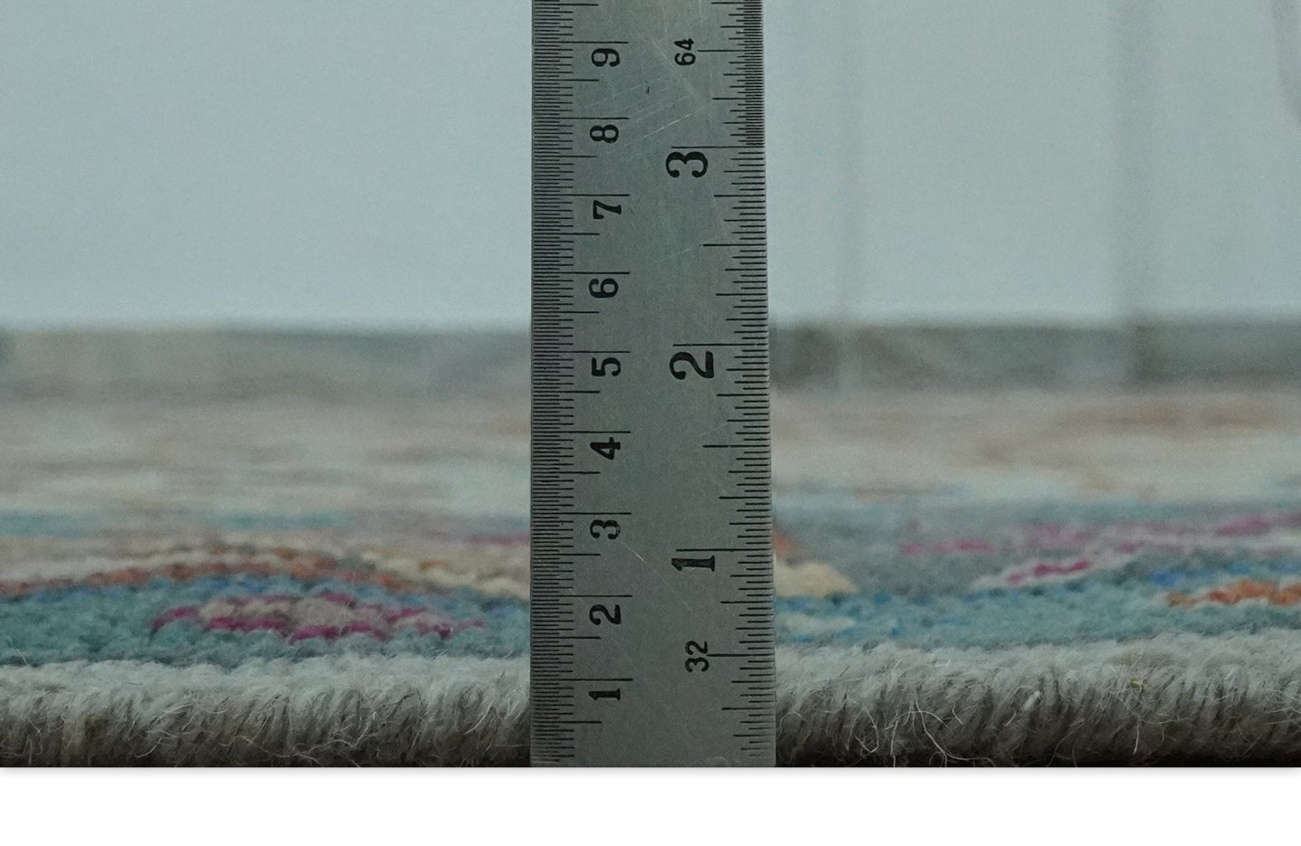 Vibrant Colorful Silver, Beige, Blue and Brown Traditional Heriz Multi Size wool Area Rug - The Rug Decor