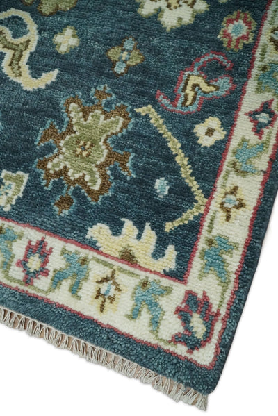 Wool 6x9 Blue and Beige Traditional Persian Hand knotted Antique Area Rug, Living Room, Bedroom and Dinning Rug | TRDCP19569 - The Rug Decor